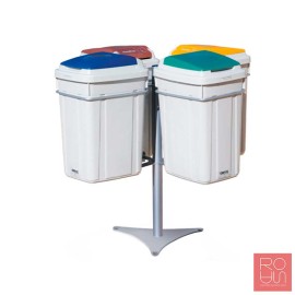 Illa de papereres de reciclatge per exterior Eco-lid